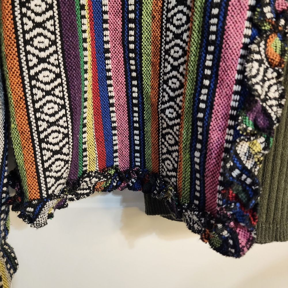 Chicos Rainbow Embroidered Boho Patchwork Style J… - image 7